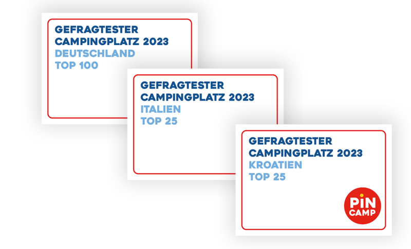 Les 100 campings favoris des utilisateurs PiNCAMP en 2022 en Allemagne et en Europe