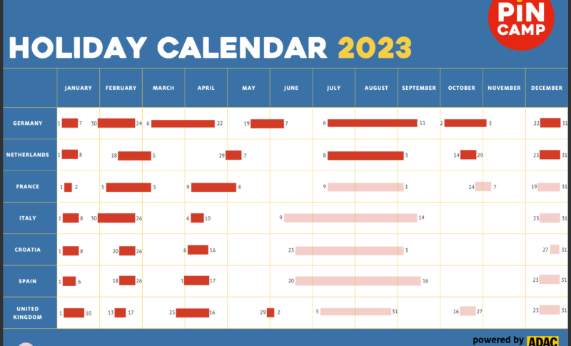 Internationaler Ferienkalender zum Download